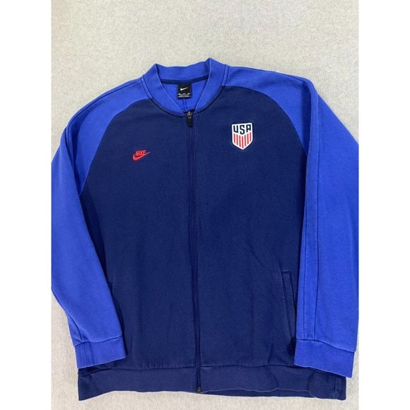 USA Soccer National Team Nike Full Zip Warmup Jacket (Men's‎ XXL) Blue - Picture 1 of 15